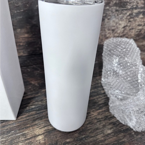 White Insulated Coffee Drink Tumbler with Lid - Picture 1 of 5